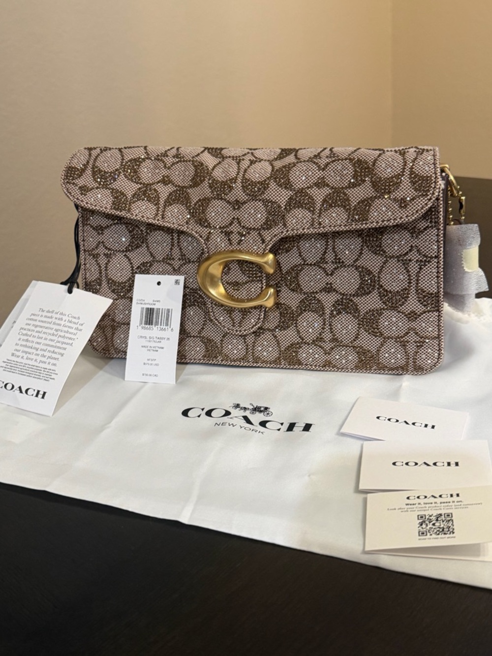Coach Crystal Tabby w/Mushroom Leather